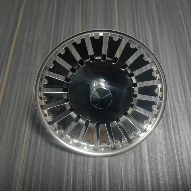 Βύσμα αποχέτευσης νεροχύτη, 304 ανοξείδωτος χάλυβας, τύπου έλξης, ευθύγραμμη σχεδίαση, φίλτρο νεροχύτη