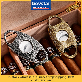 Trabuca griezējs ar gravētu bronzas dizainu, iekļauts rokasgrāmata, pielāgošana pieejama, sērija 240605