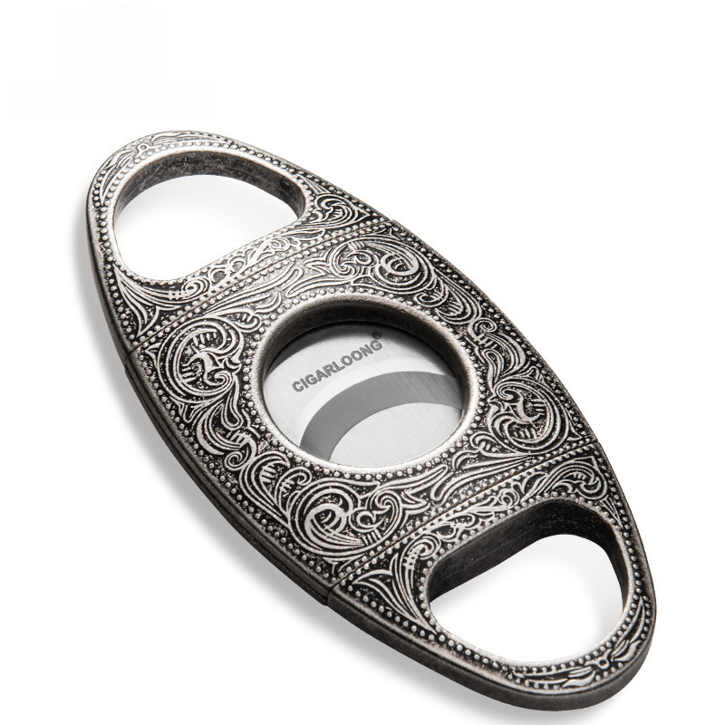 Trabuca griezējs ar gravētu bronzas dizainu, iekļauts rokasgrāmata, pielāgošana pieejama, sērija 240605