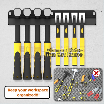Επιτοίχιος φορέας αποθήκευσης εργαλείων, πολυχρηστικός, χάλυβας άνθρακα, απλός και μοντέρνος στυλ, μονοεπίπεδη κατασκευή