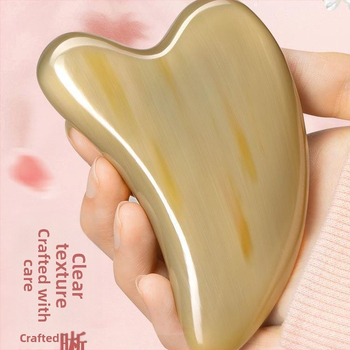 Плочка за gua sha от буйволски рог за лице и околоочна зона – масажен инструмент Mingchen, 50 бр.