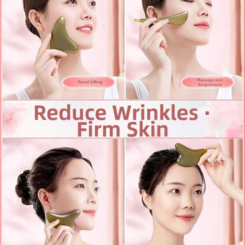 Плочка за gua sha от буйволски рог за лице и околоочна зона – масажен инструмент Mingchen, 50 бр.