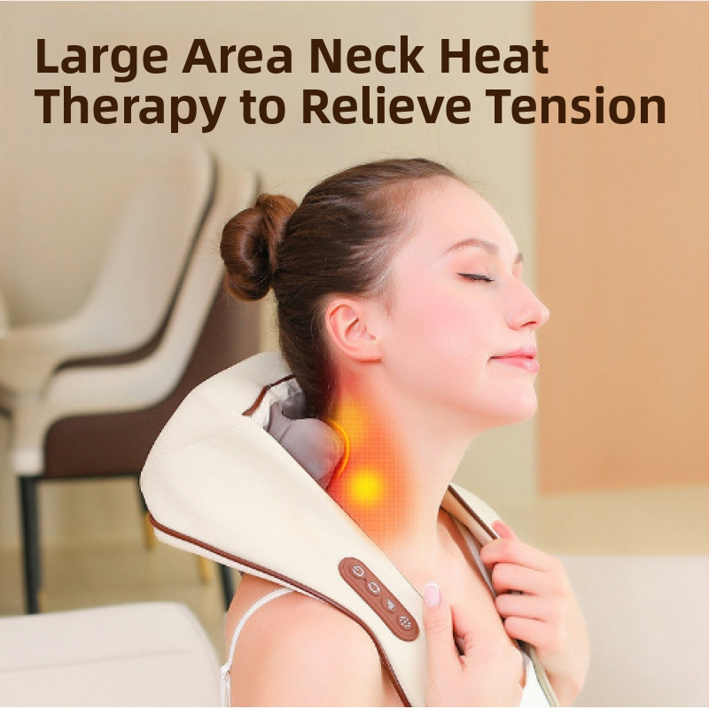 Pečių ir kaklo masažuoklis su 6 galvutėmis, KL-35, įkraunamas, 4 greičiai, laikmatis