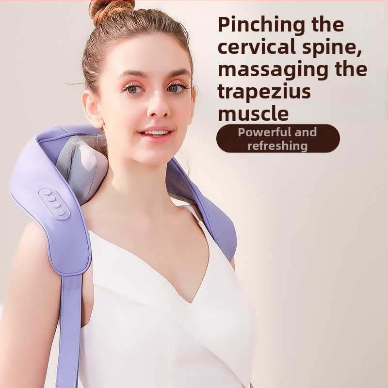 SL-Z9 įkraunamas kaklo ir pečių masažuoklis, 6 galvutėmis, šilumos kompresas, infraraudonųjų spindulių terapija ir laikmatis