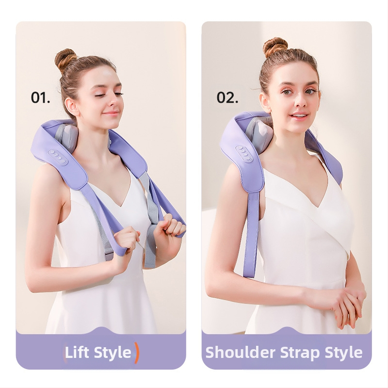 SL-Z9 презареждаем масажор за шия и рамене, 6 глави, многофункционален със горещ компрес, инфрачервена терапия и таймер