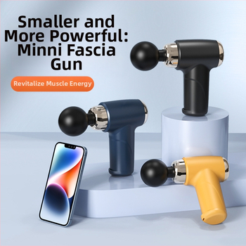 USB fascijos masažuoklis – raumenų atsipalaidavimui, 4 galvutės, šepetėlinis variklis, 3 greičiai su reguliavimu, triukšmas mažiau nei 36 dB, veikimo laikas 3–6 val