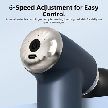 USB fascijos masažuoklis – raumenų atsipalaidavimui, 4 galvutės, šepetėlinis variklis, 3 greičiai su reguliavimu, triukšmas mažiau nei 36 dB, veikimo laikas 3–6 val