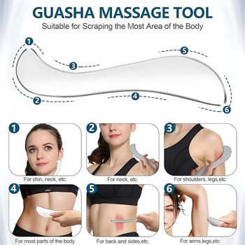 Фасциален нож за масаж, неръждаема стомана, марка JCP, за фитнес и физиотерапия