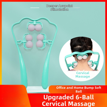 Ръчен масажор за шията и гърба, с 6 пластмасови чаши за вендузи