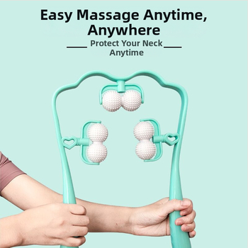 Ръчен масажор за шията и гърба, с 6 пластмасови чаши за вендузи