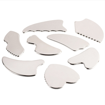 Χειροκίνητο εργαλείο σάρωσης προσώπου με δόντια σε σχήμα καρδιάς, S-σχήματος και χειλιών – ανοξείδωτο ατσάλι 304, μασάζ προσώπου, αρνητικά ιόντα