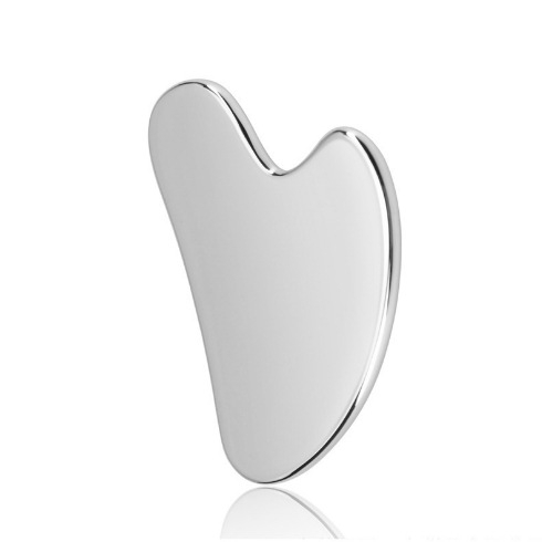 Kézi arcmaszkoló scraping eszköz fogazott éllel – szív-, S- és ajakformájú, 304 rozsdamentes acél, arcmasszázs, negatív ion funkció