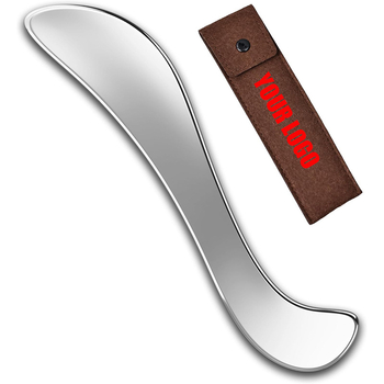 304 rozsdamentes acélból készült S alakú fascia masszázs eszköz testhez – kaparó lemez, 130 g, Tingli