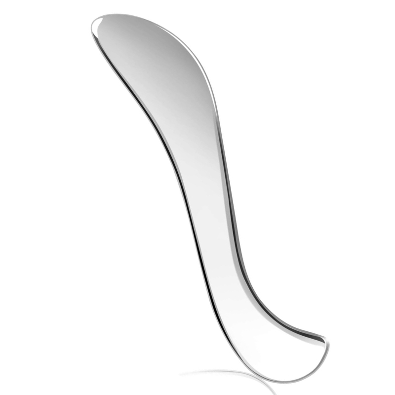 304 rozsdamentes acélból készült S alakú fascia masszázs eszköz testhez – kaparó lemez, 130 g, Tingli