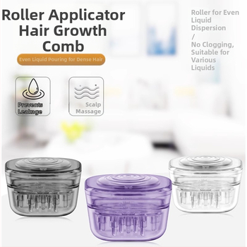 Smooth Hair XF-1 εφαρμοστής φαρμάκων στο τριχωτό της κεφαλής με τετράγωνο διαφανές οδηγό-χτένα – 38 g, έλεγχος λιπαρότητας, ήρεμος τριχωτός, κεφαλή μασάζ με εκχύλισμα ανάπτυξης μαλλιών