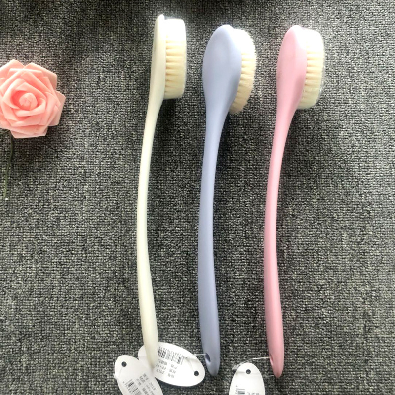 Четка за гръб с дълга дръжка за баня, нейлонова четина, за възрастни