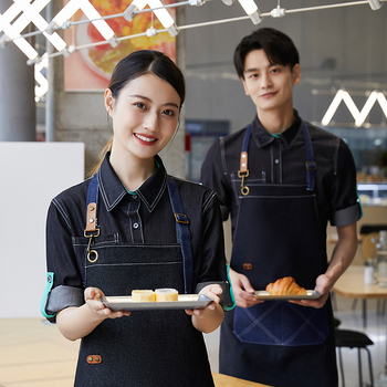 Πολυεστερική ποδιά χωρίς μανίκια με εκτύπωση λογοτύπου, αντιβρωμική και ανθεκτική στη φθορά, μοντέρνος μινιμαλιστικός κουζίνας