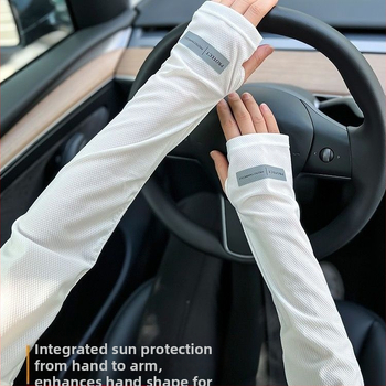 Dviračių rankovės su saulės apsauga ir vėsinimu, minimalistinis poliesteris, 81–95% sudėtis, 2024 m. pavasaris