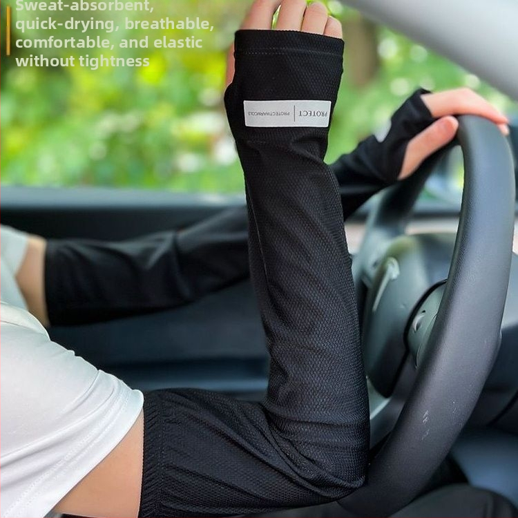 Dviračių rankovės su saulės apsauga ir vėsinimu, minimalistinis poliesteris, 81–95% sudėtis, 2024 m. pavasaris