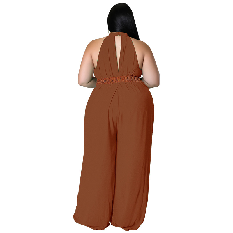 Безръкав гащеризон с кръгло деколте, плетен плат milk silk със смес полиестер (90–95%), права кройка панталон, пролет 2025