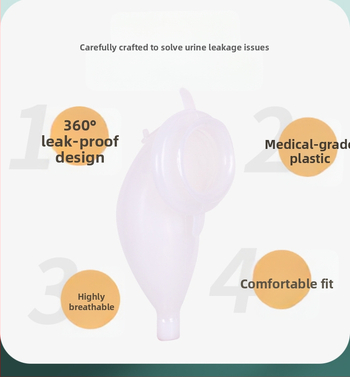 Shengbang силиконов уринен колектор и торба за урина за възрастни с инконтиненция — силикон/пластмаса, 60 бр. в опаковка