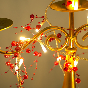 LED αλυσίδα με χάντρες για χριστουγεννιάτικη διακόσμηση δωματίου, 20 LED, IP43, τροφοδοσία με μπαταρία, είσοδος 4,5V, διάρκεια ζωής 50.000 ωρών