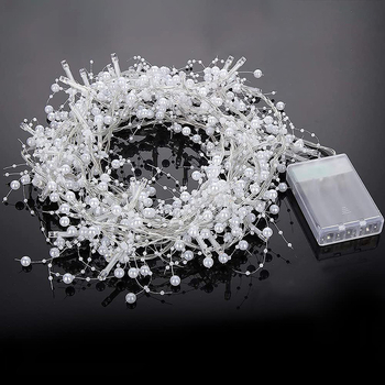 LED αλυσίδα με χάντρες για χριστουγεννιάτικη διακόσμηση δωματίου, 20 LED, IP43, τροφοδοσία με μπαταρία, είσοδος 4,5V, διάρκεια ζωής 50.000 ωρών