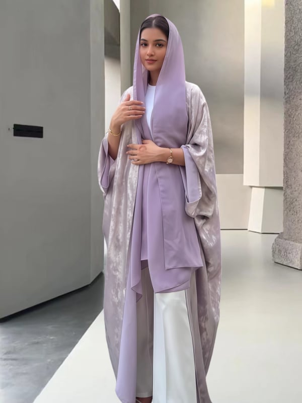 Rochie în stil cardigan, croială în formă de A, mâneci lungi, detaliu cu ștampilare termică, poliester cu elastan