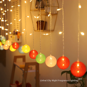 Εξωτερική LED κουρτίνα με βαμβακερά μπαλάκια – ηλιακή, IP43 αδιάβροχο, 72 LED, 2700K θερμό λευκό, διάρκεια ζωής 60000h