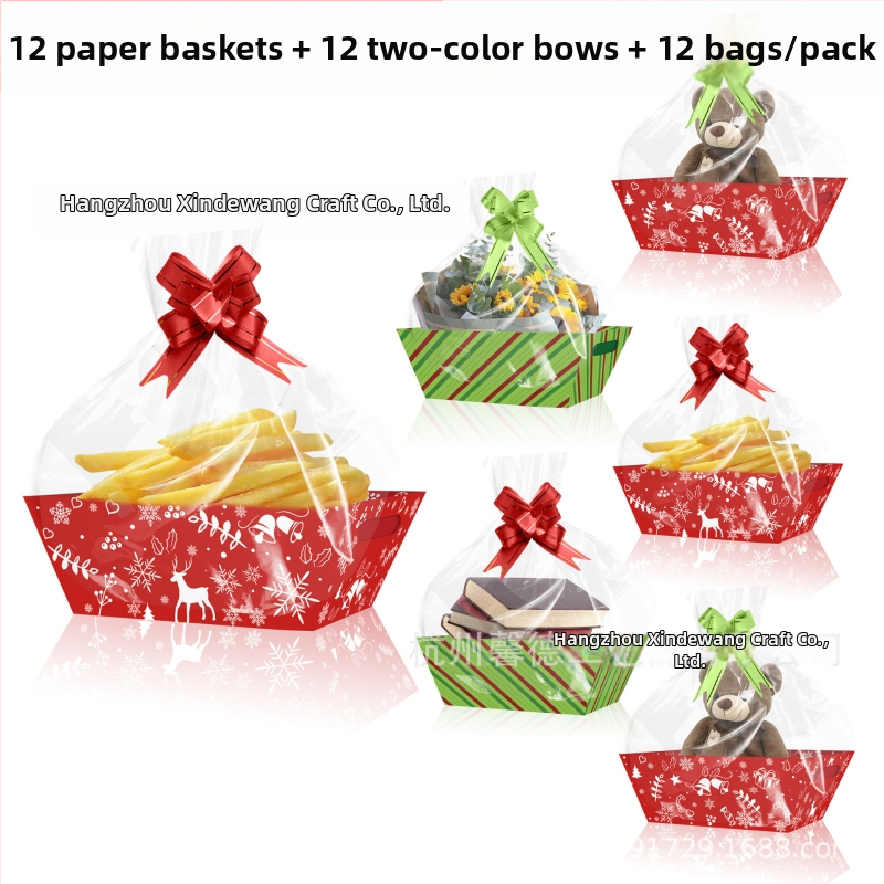 Xindeli Подаръчен комплект хартиена кутия с кошница и поднос – 250 г бял картон, композитна хартия, подаръчна опаковка, произход Zhejiang