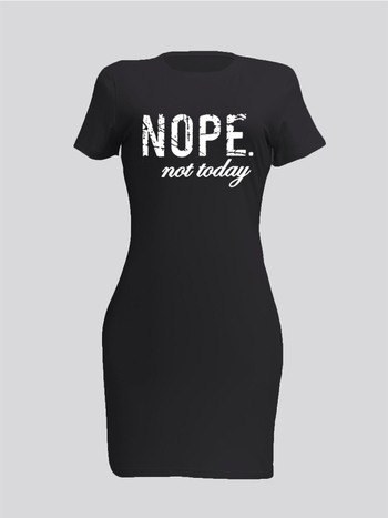 Φόρεμα με εκτύπωση, εφαρμοστό στυλ, μεσαίου μήκους φούστα, στρογγυλή λαιμόκοψη, κοντά μανίκια, 90–95% πολυεστέρας