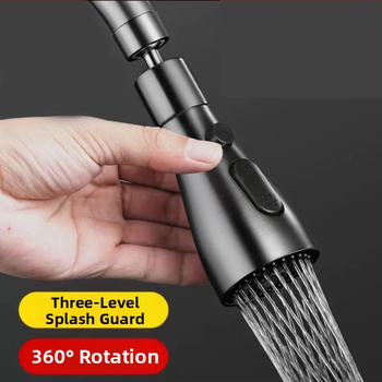 CJ-76 Медна антипръскаща глава за кухненски кран с универсално удължение, спирален монтаж, тип вал-ролков клапан, електроплакирано покритие