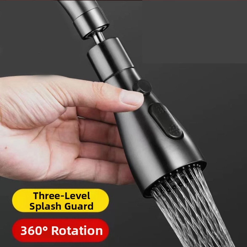 CJ-76 Медна антипръскаща глава за кухненски кран с универсално удължение, спирален монтаж, тип вал-ролков клапан, електроплакирано покритие