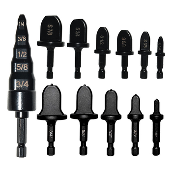 Комплект разширител за медни тръби с ръчна бормашина и разширител, имперски размери, за хладилници и климатизация, карбонова стомана