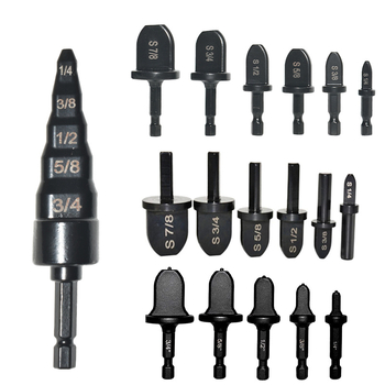 Комплект разширител за медни тръби с ръчна бормашина и разширител, имперски размери, за хладилници и климатизация, карбонова стомана