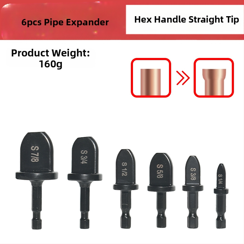 Комплект разширител за медни тръби с ръчна бормашина и разширител, имперски размери, за хладилници и климатизация, карбонова стомана