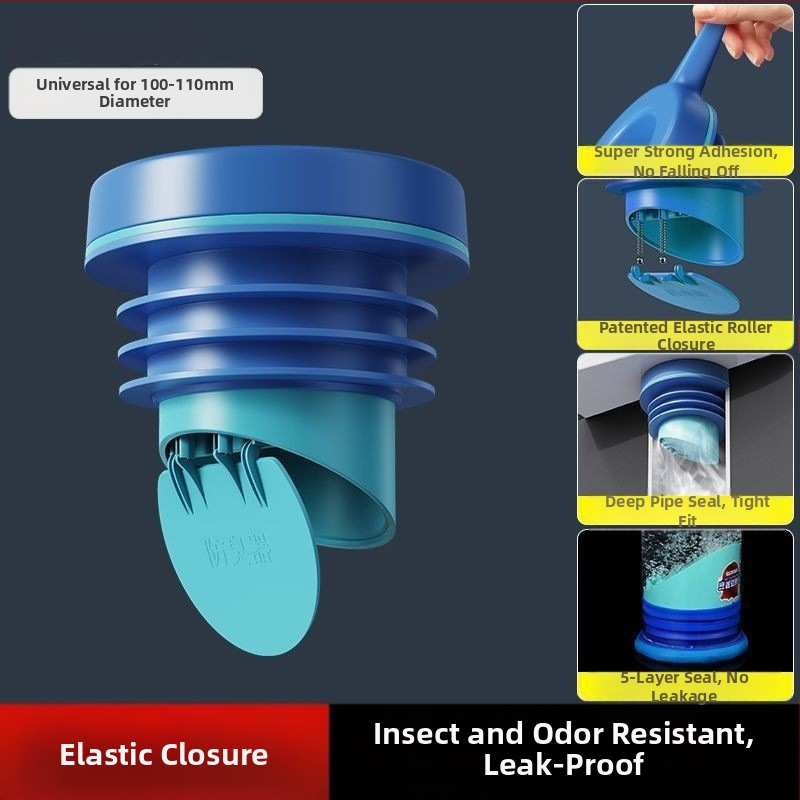 Уплътнителна шайба за фланец на тоалетна с обратен клапан – против обратен поток и миризми, дебел гумен пръстен, Makin