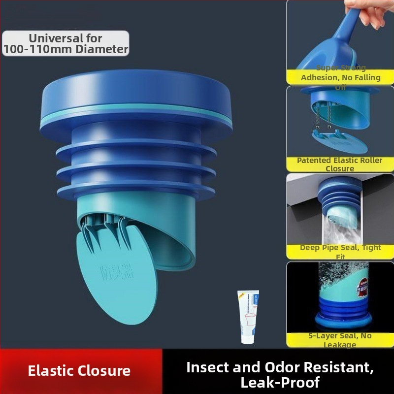 Уплътнителна шайба за фланец на тоалетна с обратен клапан – против обратен поток и миризми, дебел гумен пръстен, Makin