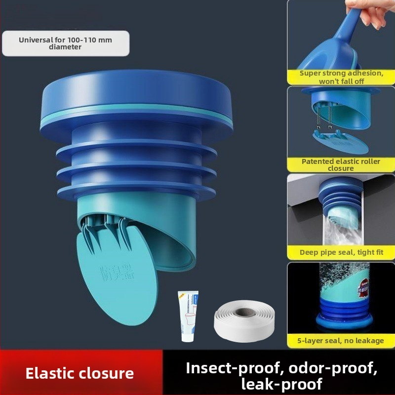 Уплътнителна шайба за фланец на тоалетна с обратен клапан – против обратен поток и миризми, дебел гумен пръстен, Makin