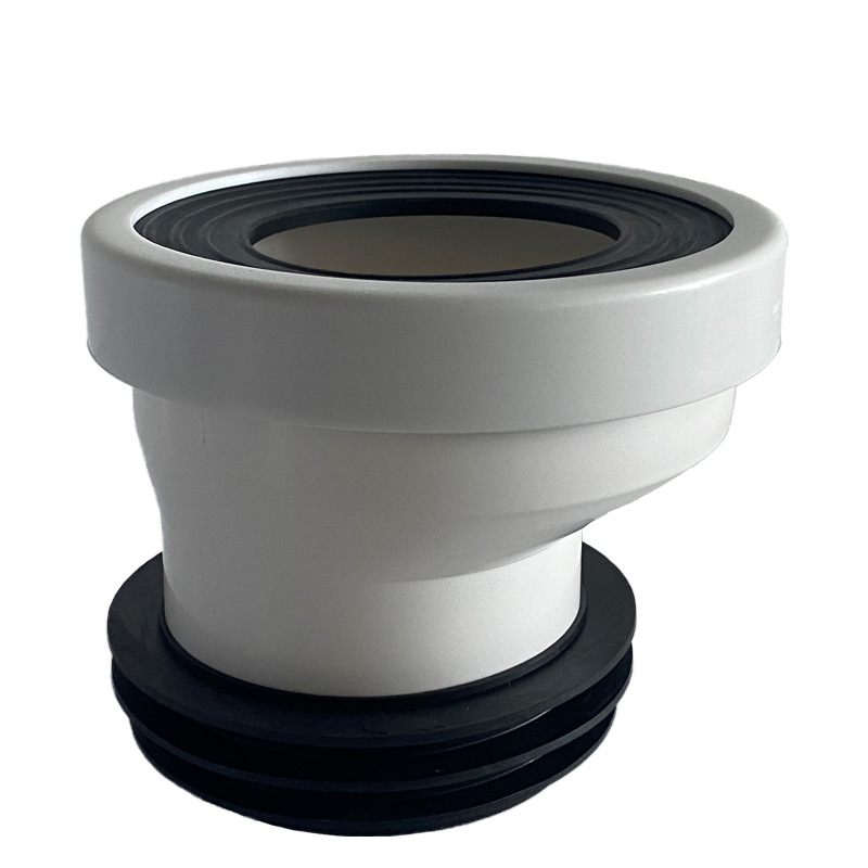 Адаптер за отместване на дренажа на тоалетната, дебела PP тръба със силикон, директна инсталация, формова обработка, отместване 2.5 cm/5 cm