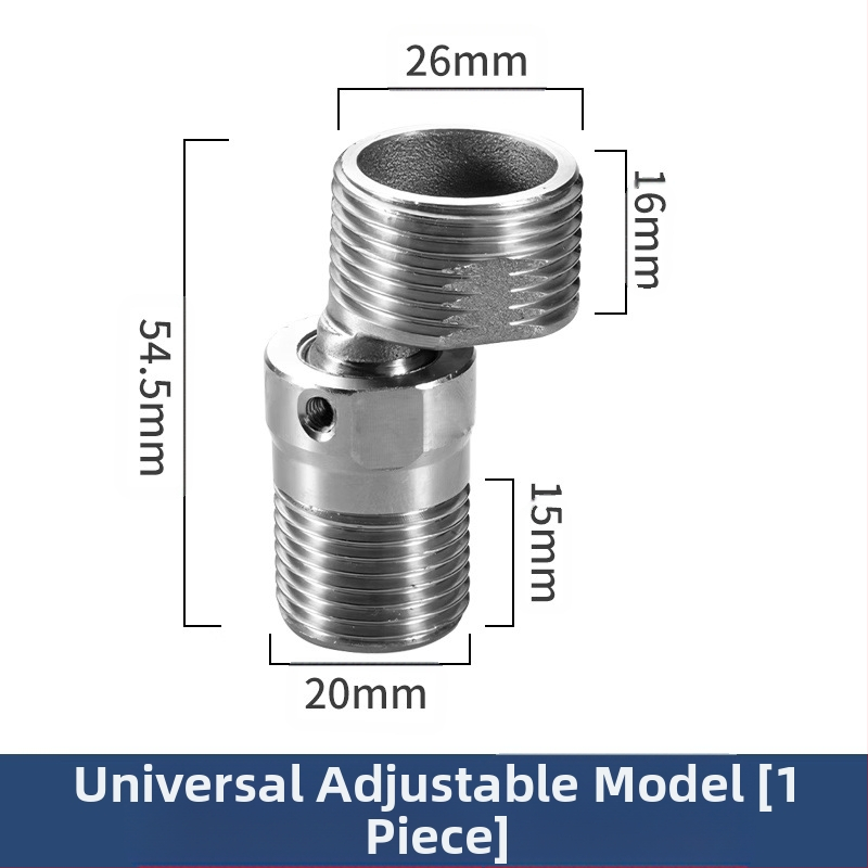 Dušas krāns ar regulējamiem teleskopiskiem izliektiem kājiņām, pagarināts leņķis, vara korpuss, savienojums