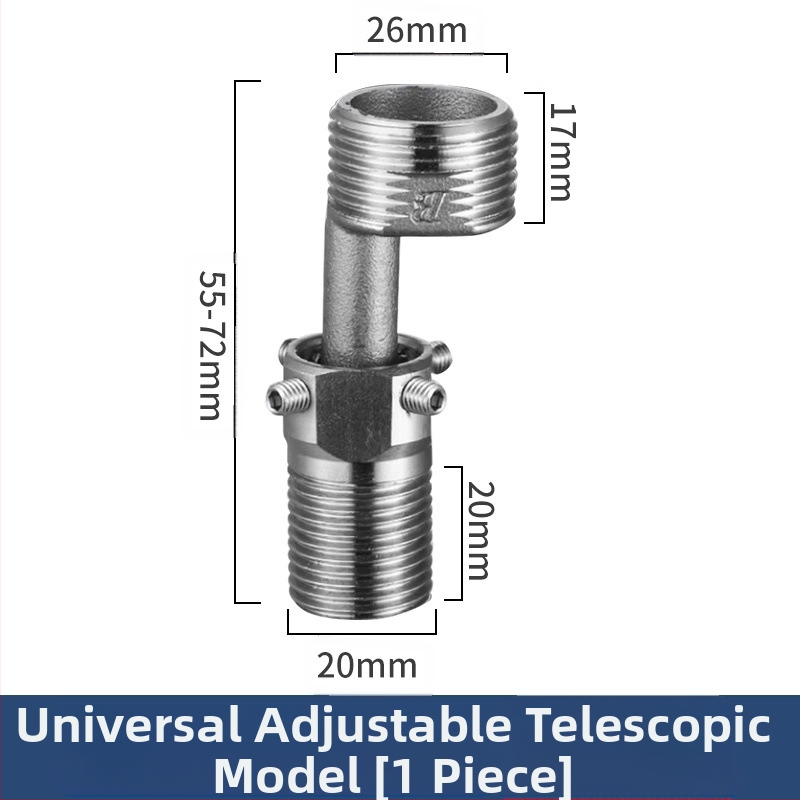 Dušas krāns ar regulējamiem teleskopiskiem izliektiem kājiņām, pagarināts leņķis, vara korpuss, savienojums