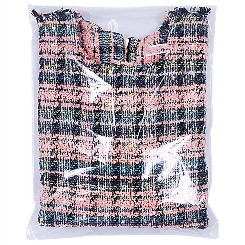 Savarankiškai lipanti OPP pakuotė drabužiams laikyti, skaidri, dulkių apsauga