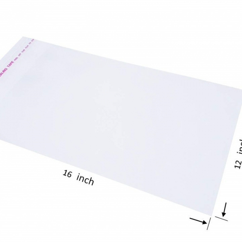 Savarankiškai lipanti OPP pakuotė drabužiams laikyti, skaidri, dulkių apsauga