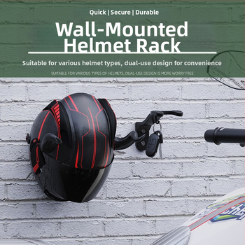 Стенно монтиращ рафт за каски с безпробивно окачване (мотоциклетни каски; обща съвместимост)