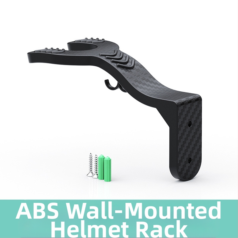 Vešiak na prilbu na stenu s bezvŕtacím zavesením (pre motorkové prilby; všeobecná kompatibilita)