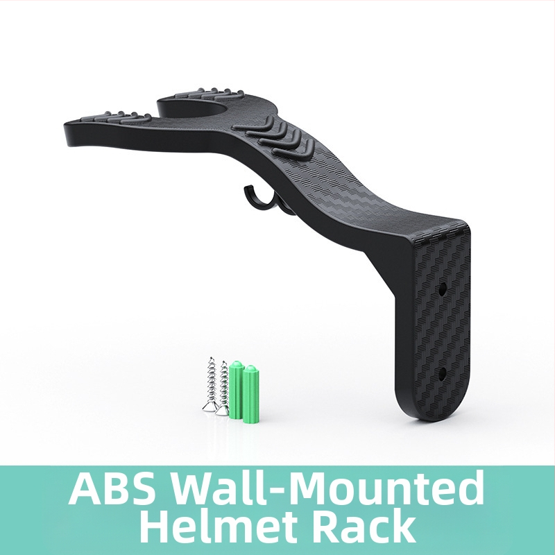 Vešiak na prilbu na stenu s bezvŕtacím zavesením (pre motorkové prilby; všeobecná kompatibilita)
