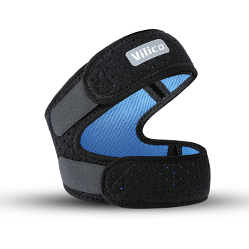 Αθλητικό προστατευτικό γόνατος — αμφίδρομη ρύθμιση, αναπνεύσιμος πολυεστέρας, απορροφητής κραδασμών για μπάσκετ και τρέξιμο