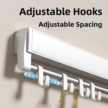 Pakabinama drabužių džiovyklė su vienu stulpeliu, gręžimo nereikalaujantis montavimas, modernus minimalistinis stilius, ABS+ aliuminio vamzdelis