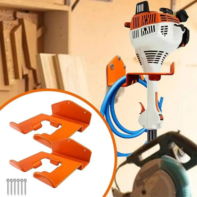 Fűkasza tartó HTD-1555, fémből, Hongtaida hardware, falra szerelhető kerti szerszágtartó